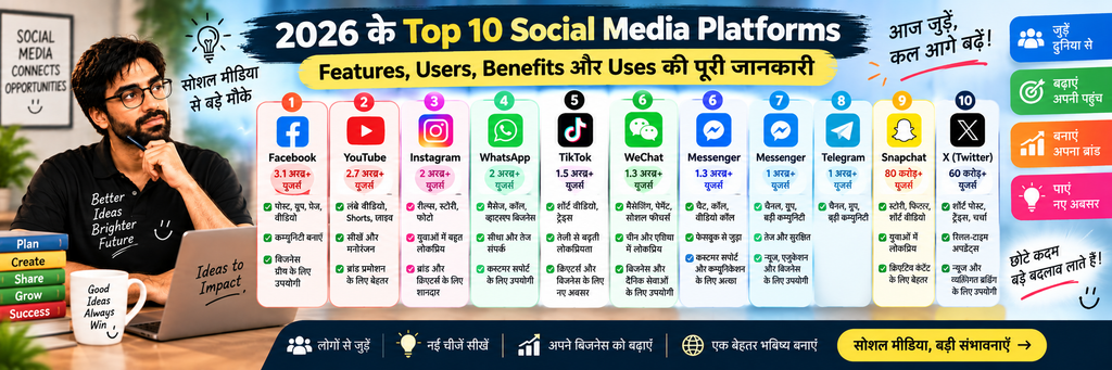 2026 के Top 10 Social Media Platforms