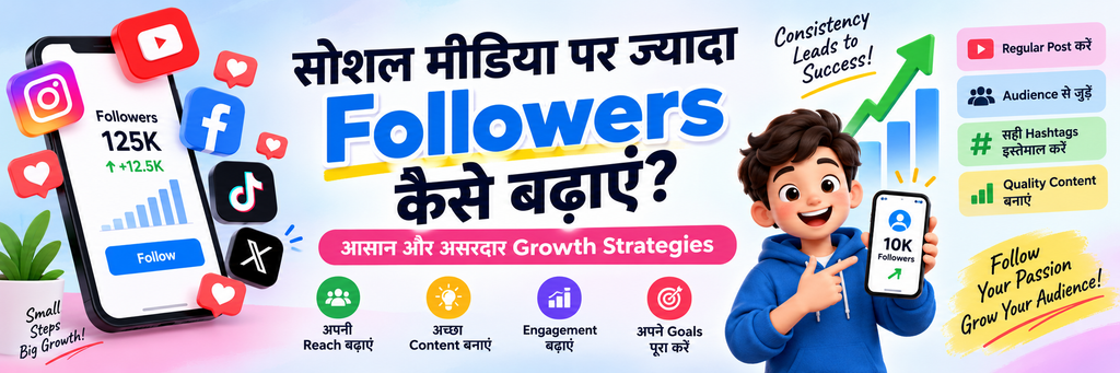 सोशल मीडिया पर ज्यादा Followers कैसे बढ़ाएं?
